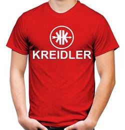 Kreidler Logo Männer und Herren T-Shirt | Moped Mofa Oldschool Geschenk (XXL, Rot) von uglyshirt87