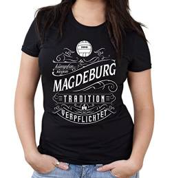 Mein Leben Magdeburg Girlie Shirt | Freizeit | Hobby | Sport | Sprüche | Fussball | Stadt | Frauen | Damen | Fan | M1 Front (M) von uglyshirt87