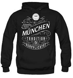 uglyshirt87 Mein Leben München Kapuzenpullover | Freizeit | Hobby | Sport | Sprüche | Fussball | Stadt | Männer | Herren | Fan | M1 Front (XL) von uglyshirt87