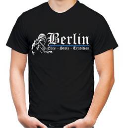 Berlin Ehre & Stolz Männer und Herren T-Shirt | Fussball Ultras City Geschenk | M1 FB (Schwarz, XL) von uglyshirt89