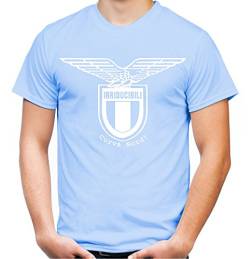 Irriducibili Lazio Männer und Herren T-Shirt | Fussball Ultras Geschenk | M1 FB (L, Skyblau) von uglyshirt89