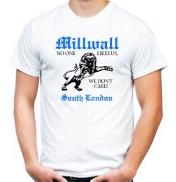 Millwall South London T-Shirt | Fussball | | Sport | Männer | Herren | Trikot | England | Ultras | Weiß (XL) von uglyshirt89