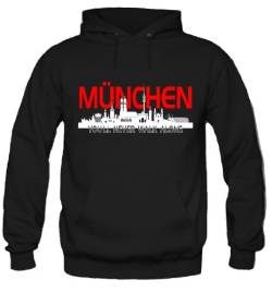 München Skyline Kapuzenpullover | Fussball | Basketball | Bayern | Trikot | Ultras | Männer | Herren | Fanshirt (L) von uglyshirt89