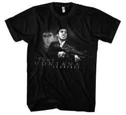 Scarface Männer und Herren T-Shirt | Tony Montana Gangster ||| (L, Schwarz) von uglyshirt89