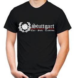 Stuttgart Ehre & Stolz Männer und Herren T-Shirt | Fussball Ultras Geschenk | M2 FB (XXXL, Schwarz) von uglyshirt89
