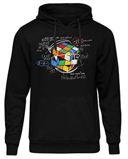 uglyshirt89 Zauberwürfel Herren Kapuzenpullover | Magic Cube - Sheldon Cooper Hoodie - Physik Pullover - Wissenschaft | M2 Schwarz (4XL) von uglyshirt89