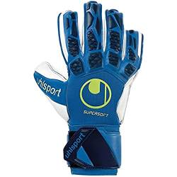 Uhlsport Herren Hyperact Supersoft Torwarthandschuhe, Night Blau/Weiß/Fluo Gelb, 9 von uhlsport