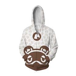 uiuoutoy Unisex Hoodies Anime Animal Crossing Hooded Pullover 3D Druck Junge Kapuzenpullover Sweatshirts von uiuoutoy