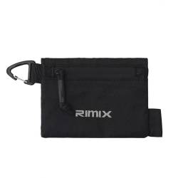 RIMIX Aufbewahrungstasche Unisex Münzbörse Wasserdicht Tragbar Kurze Geldbörse für Outdoor Tragetasche, Schwarz, Casual von ulafbwur