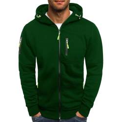 Herren Hoodie Zip up Kapuzenpullover Langarm Kapuzenjacke Reißverschluss Kapuze Sweatshirt Casual Sweatjacke Regular Fit Taschen Jacke Basic Kordelzug Sport Herbst Winter Kapuzenpulli Pullover 1 von umifyxioy