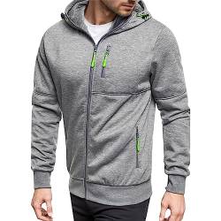 Herren Hoodie Zip up Kapuzenpullover Langarm Kapuzenjacke Reißverschluss Kapuze Sweatshirt Casual Sweatjacke Regular Fit Taschen Jacke Basic Kordelzug Sport Herbst Winter Kapuzenpulli Pullover von umifyxioy