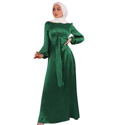 umifyxioy Muslimische Kleider Damen, Damen Muslim Roben Langarm Muslimisches Kleid Islamische Gebetskleidung Abaya Kaftan Abaya Kleid Türkische Robe für Ethnische, Braut, Abend, Party von umifyxioy