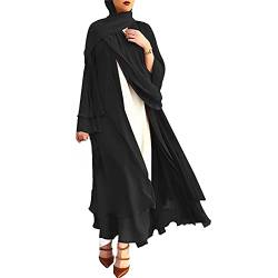 umifyxioy Muslimische Kleider Damen, Damen Robe für Damen mit Bischofsärmeln Langes Kleid Nahen Osten Muslimische Robe Muslim Kleid Einfarbig Muslimisches Kleid Islamische Gebetskleidung von umifyxioy