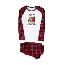 umifyxioy Weihnachtspyjama Grinch Familie Set Familien Weihnachten Pyjamas Set Grinch Kostüm Plaid Schlafanzug Christmas Pjs Damen Herren Kinder Baby Familie Weihnachts Outfit Zweiteilige Hausanzug von umifyxioy