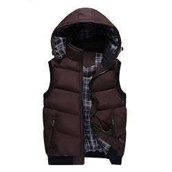 umifyxioy winterjacke herren warm,Herren Weste Steppweste mit Kapuze Warm Leicht Winterweste Bodywarmer Kapuzenweste Daunenweste Reißverschluss Ärmellose Sportweste Freizeit Outdoor von umifyxioy