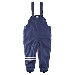 umkaumka Jungen Regenhose mit Warmem Fleecefutter, Buddelhose, Matschhose Wind- und wasserdicht 98-128 (110) von umkaumka