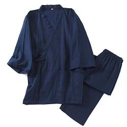 un-brand Japanische Kimono Baumwolle Hanfu Ancient Pyjamas Anzug Plus Size Zen Kleidung Taoistische Kleidung (Größe M, M) von un-brand