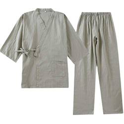 un-brand Japanische Kimono Baumwolle Hanfu Ancient Pyjamas Anzug Plus Size Zen Kleidung Taoistische Kleidung (Größe M, Z) von un-brand