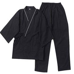 un-brand Japanische Kimono Baumwolle Hanfu Ancient Pyjamas Anzug Plus Size Zen Kleidung Taoistische Kleidung (Größe XL, Q) von un-brand