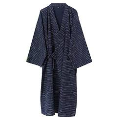 un-brand Japanische Kimono-Doppelgaze-Baumwollrobe für Herren in Übergröße Zen-Kleidung Taoistische Kleidung (Größe L, B1) von un-brand