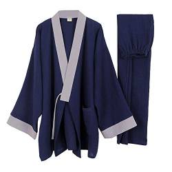 un-brand Japanischer Kimono-Baumwoll-Hanfu-Pyjama-Anzug für Herren in Übergröße Zen-Kleidung Taoistische Kleidung (Größe M, N) von un-brand
