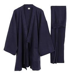 un-brand Japanischer Kimono-Samt-Pyjama-Anzug für Herren in Übergröße Zen-Kleidung Taoistische Kleidung (Größe L, C) von un-brand