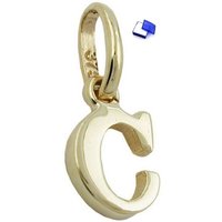 unbespielt Buchstabenanhänger Schmuck Kettenanhänger Anhänger Buchstabe C aus 375 Gold 9 Karat 8 x 5 mm, Goldschmuck für Damen und Herren von unbespielt