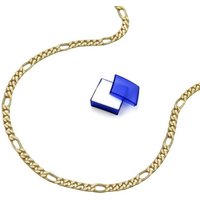 unbespielt Goldkette Halskette Kette 1,6 mm Figarokette 9 Karat Gold 42 cm lang inklusive Schmuckbox, Goldschmuck für Damen und Herren von unbespielt