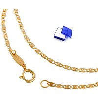 unbespielt Goldkette Kette 1,5 mm Fantasiekette 375 Gold 45 cm inklusive Schmuckbox, Goldschmuck für Damen und Herren von unbespielt