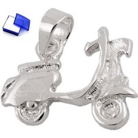 unbespielt Kettenanhänger Anhänger Kleiner Motorroller 925 Silber 12 x 16 mm inkl. kleiner Schmuckbox, Silberschmuck für Damen und Herren von unbespielt