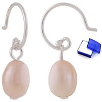 unbespielt Paar Ohrhänger Ohrringe Süßwasserzuchtperle beigefarben 925 Silber 23 x 7 mm, Silberschmuck für Damen von unbespielt