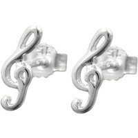 unbespielt Paar Ohrstecker Ohrringe Stecker 9 x 3 mm Notenschlüssel 925 Silber inklusive Schmuckbox, Silberschmuck für Damen von unbespielt