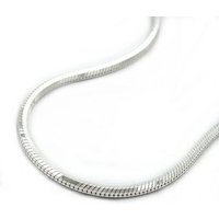 unbespielt Silberkette Halskette 1,3 mm Schlangenkette fünfkantig 925 Silber 42 cm, Silberschmuck für Damen von unbespielt