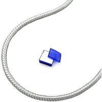 unbespielt Silberkette Halskette 1,3 mm Schlangenkette rund diamantiert 925 Silber 50 cm, Silberschmuck für Damen und Herren von unbespielt