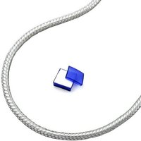 unbespielt Silberkette Halskette 1,5 mm Schlangenkette rund 925 Silber 80 cm inkl. Schmuckbox, Silberschmuck für Damen und Herren von unbespielt