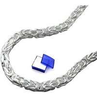unbespielt Silberkette Halskette 3 mm Königskette vierkant glänzend 925 Silber 50 cm, Silberschmuck für Damen und Herren von unbespielt