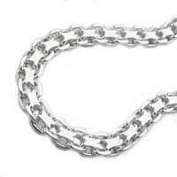 unbespielt Silberkette Halskette 4,6 mm Bismarckkette 925 Silber Länge 50 cm, Silberschmuck für Damen und Herren von unbespielt