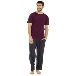 Mens Tom Franks Striped Pyjamas HT332C Red/Grey Medium von undercover lingerie