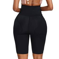 unhg Damen Hoher Taille Bauchkontrolle Shapewear Höschen, Nahtlose Butt Lifter Gepolsterter Unterwäsche, Atmungsaktiv,Schwarz,6XL von unhg