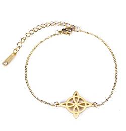 unift Hexen-Knoten-Armband für Frauen, Edelstahl, keltischer Knoten, Wiccan-Symbol, geschichtetes Armband, einzigartiger Charme, verstellbar, doppellagiges Armband, Schmuck, Geschenke (Gold 2) von unift