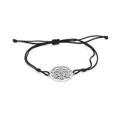 unift Metatron's Cube Armband Für Damen Herren Edelstahl Geometrie Aushöhlen Stil Charm Engel Siegel Kreis Davidstern Anhänger Doppelseil Armband Amulett Schmuck Geschenke (Silber) von unift