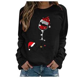 Weihnachtsbluse Damen Lustig Hemdbluse Classic Christmas Bedrucktes Blusenshirt Warm Weihnachtsbluse Langärmlige Blusen Weihnachtsshirt O Ausschnitt Tops Elegant Oberteil Grosse Groessen Tshirts von unilarinna