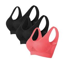 unilarinna Breathable Cool Liftup Air Bra,2024 New Large Size Air Bra Breathable and Comfortable Mesh Sports Bra,Seamless Wireless Cooling Comfort Bra,Breathable Sports Bras for Women 3PC von unilarinna