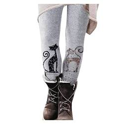 unilarinna Leggings Damen Thermoleggins Print Leggins Bunt Stretch Frauen Hosen Schlanke Lässige elastische Weihnachtshose mit langem Stiefel Elastische Winterleggins Elastisch Thermoleggings von unilarinna