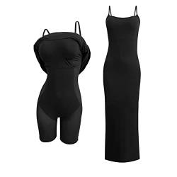 unilarinna Shaper Dress Bodycon Maxi/Mini Built in Shapewear Bra 8 in 1 Women Lounge Long Sleeve Backless Dresses von unilarinna