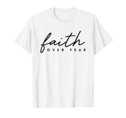 Faith over Fear esus christlicher Gott Glaube Kreuz Löwe Geschenk T-Shirt von unknow