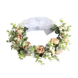 unknowns Modischer Haarreif für Hochzeit, bunte Blume, zarte Kronen mit Blumenform, Bühnenparty, Damen-Styling-Kopfbedeckung von unknowns