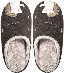 Niedlicher Igel Fuzzy Slippers Frauen, Damen Pantoffel, warme Winterschuhe Indoor Outdoor-Anti-Rutsch-Schuhe,Kaffee,42/44 EU von unlockgift