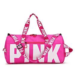 Sports Gym Bag PINK Travel Duffle Bag Dry Wet Pocket & Shoes Compartment für Frauen und Männer (Turnbeutel pink) von unlockgift