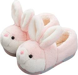 unlockgift Seemehappy Hausschuhe Kinder Mädchen,Hausschuhe Mädchen,Hausschuhe Tiere, Hase, Winter Hausschuhe Kinder,plüsch Hausschuhe Kinder-31,pink Shoes von unlockgift